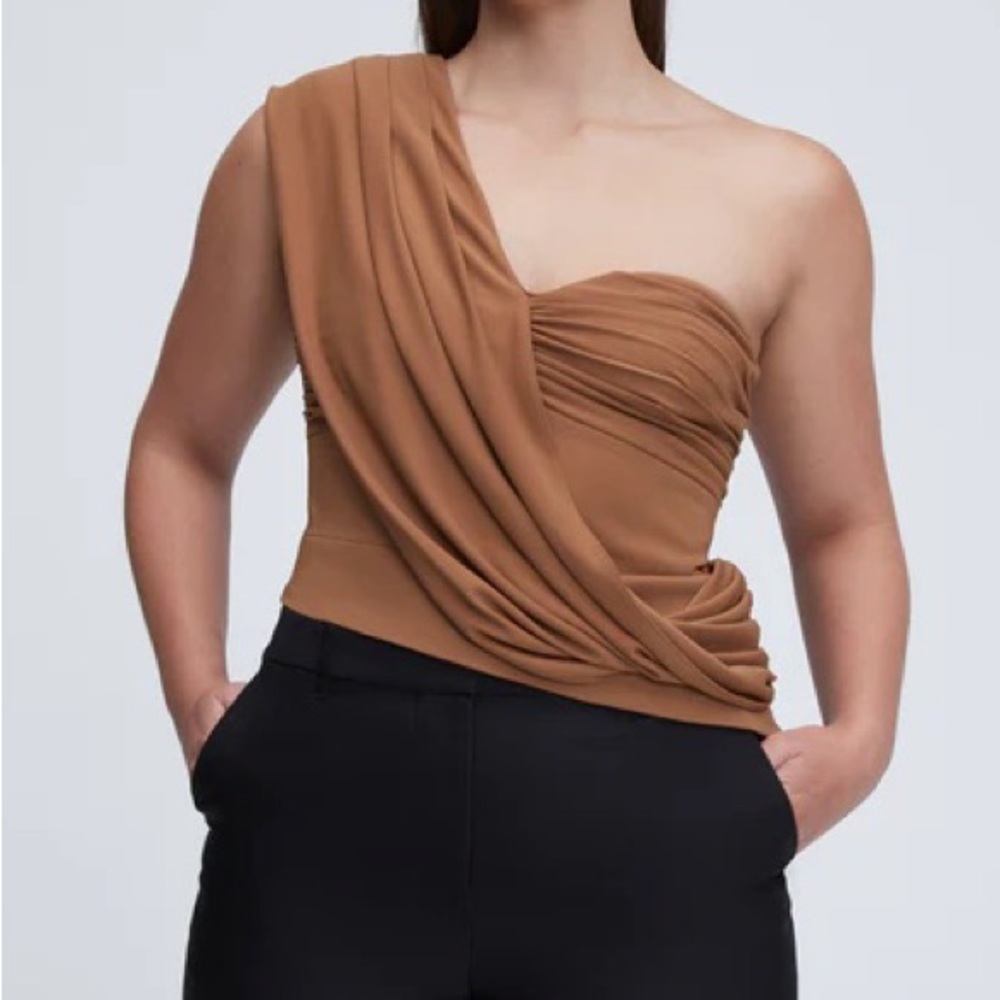LBV One Shoulder Draped top, Size 8
